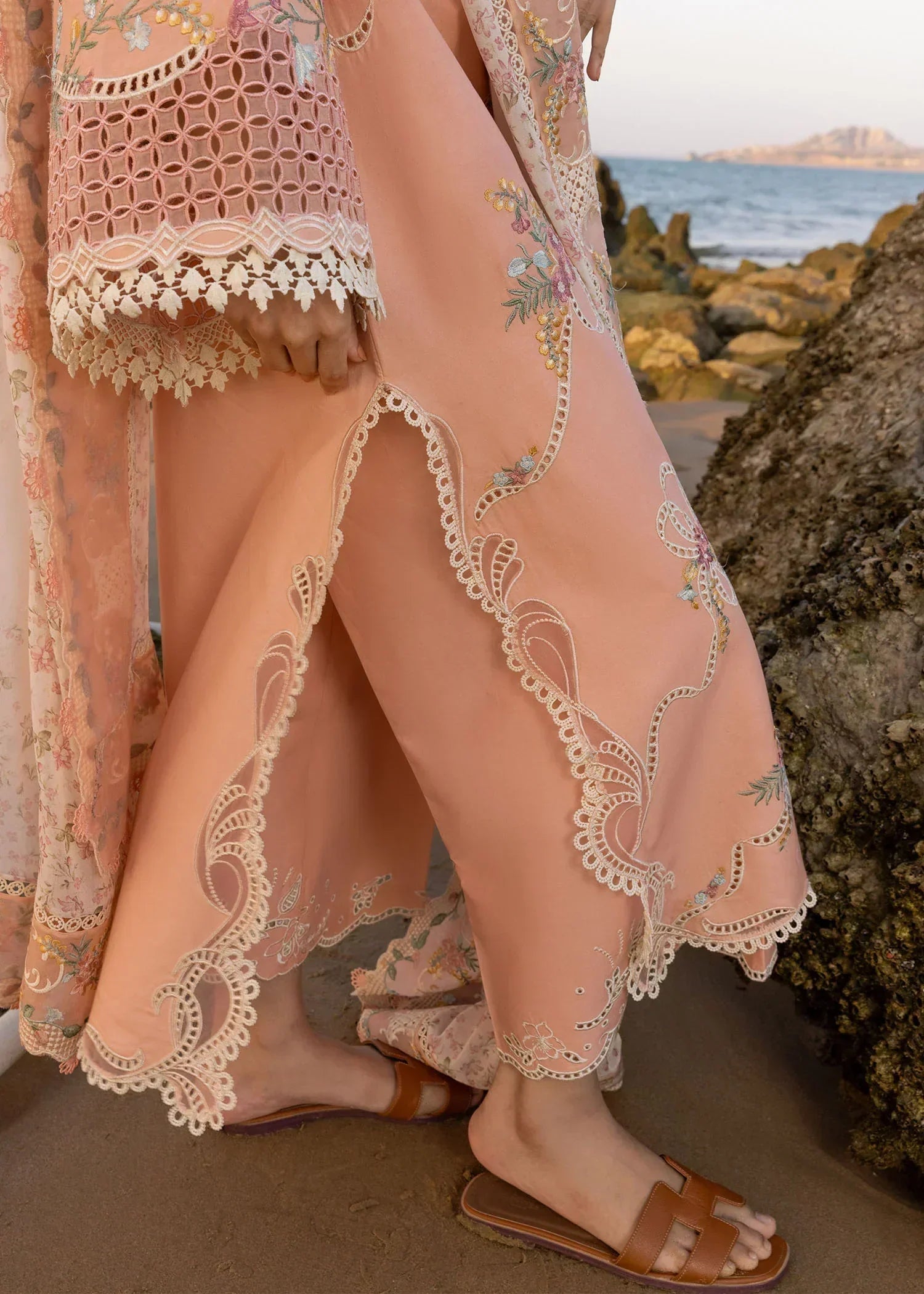 03-Piece Lawn Suit With Embroidery - Ready To Wear