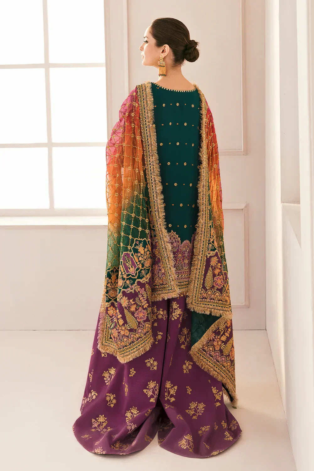 03-Piece Chiffon Suit With Heavy Embroidery - Ready To Work