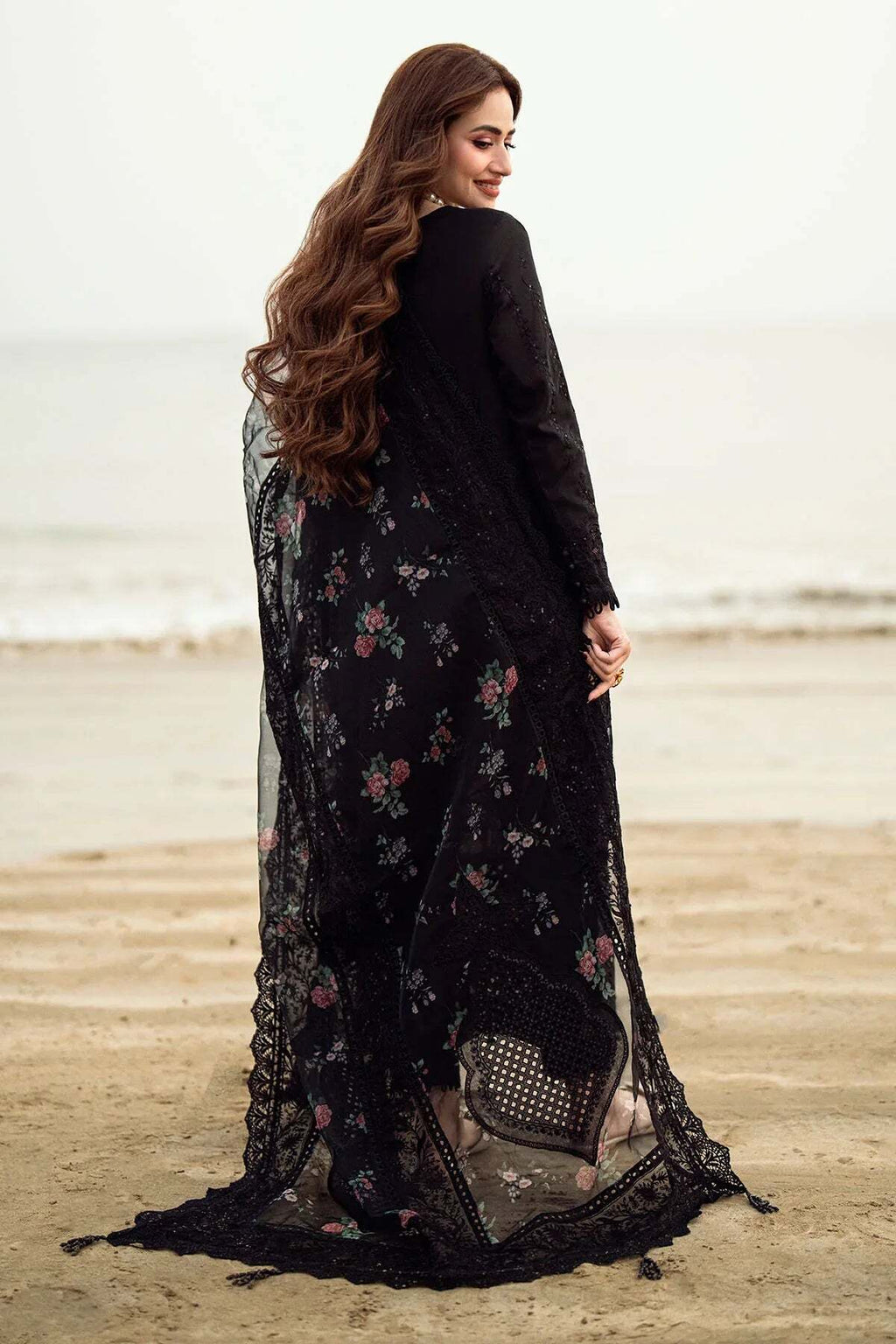 3 Piece Stitched Embroidered Chikankari Suit - Ready To Wear