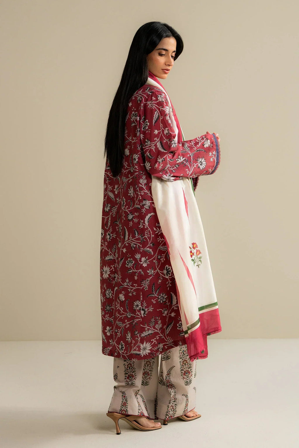3 Piece Stitched Designer Suit - Ready To Wear
