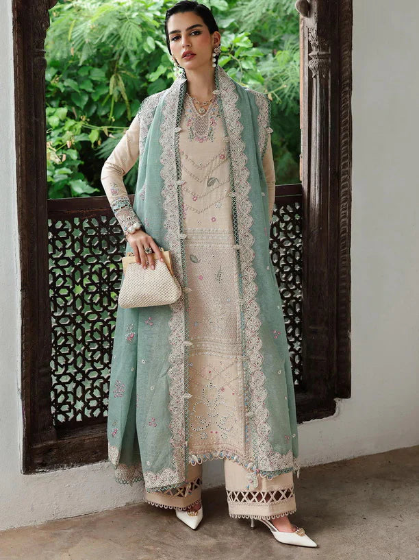 Ivory Sage Chikankari - Lawn Suit With Chikankari Dupatta | Ready To Wear
