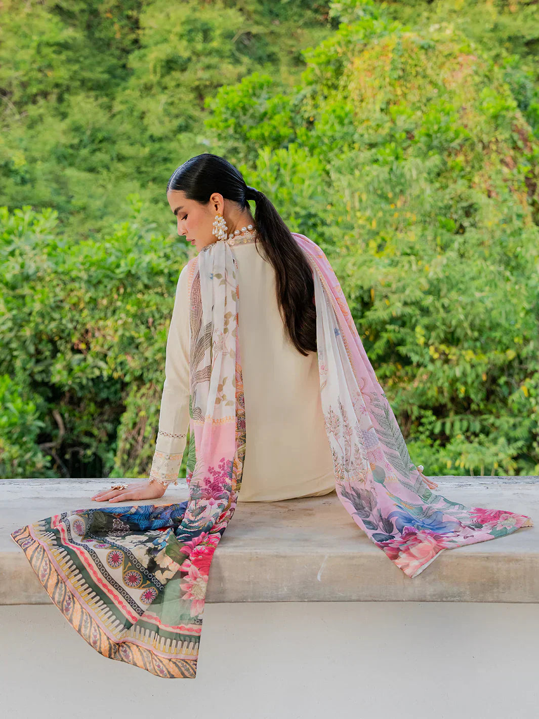 03-Piece Lawn Suit With Embroidery - Ready To Wear