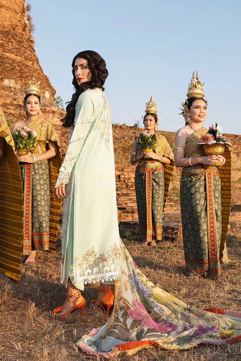 03-Piece Lawn Suit With Embroidery - Ready To Wear