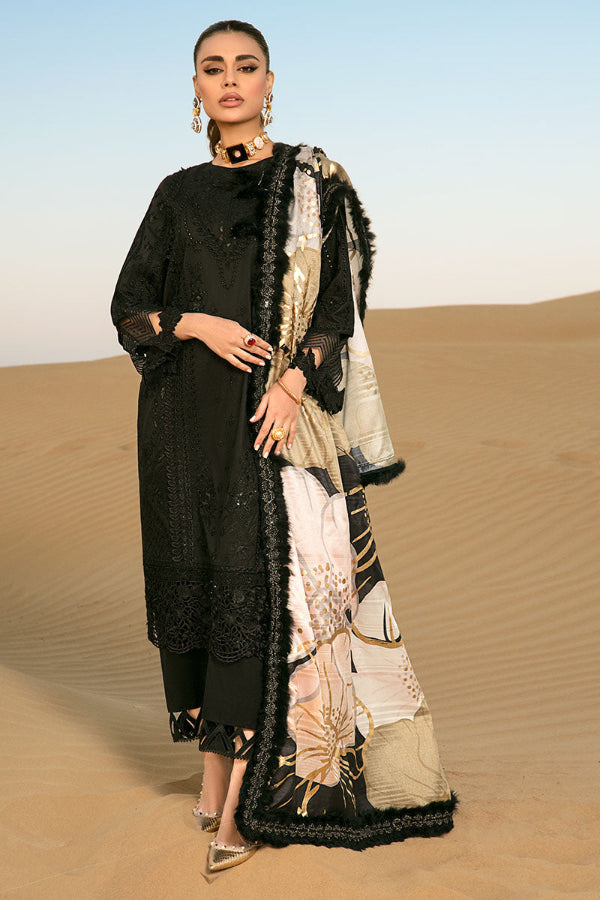 3 Piece Stitched Chikankari Embroidered Suit - Ready To Wear