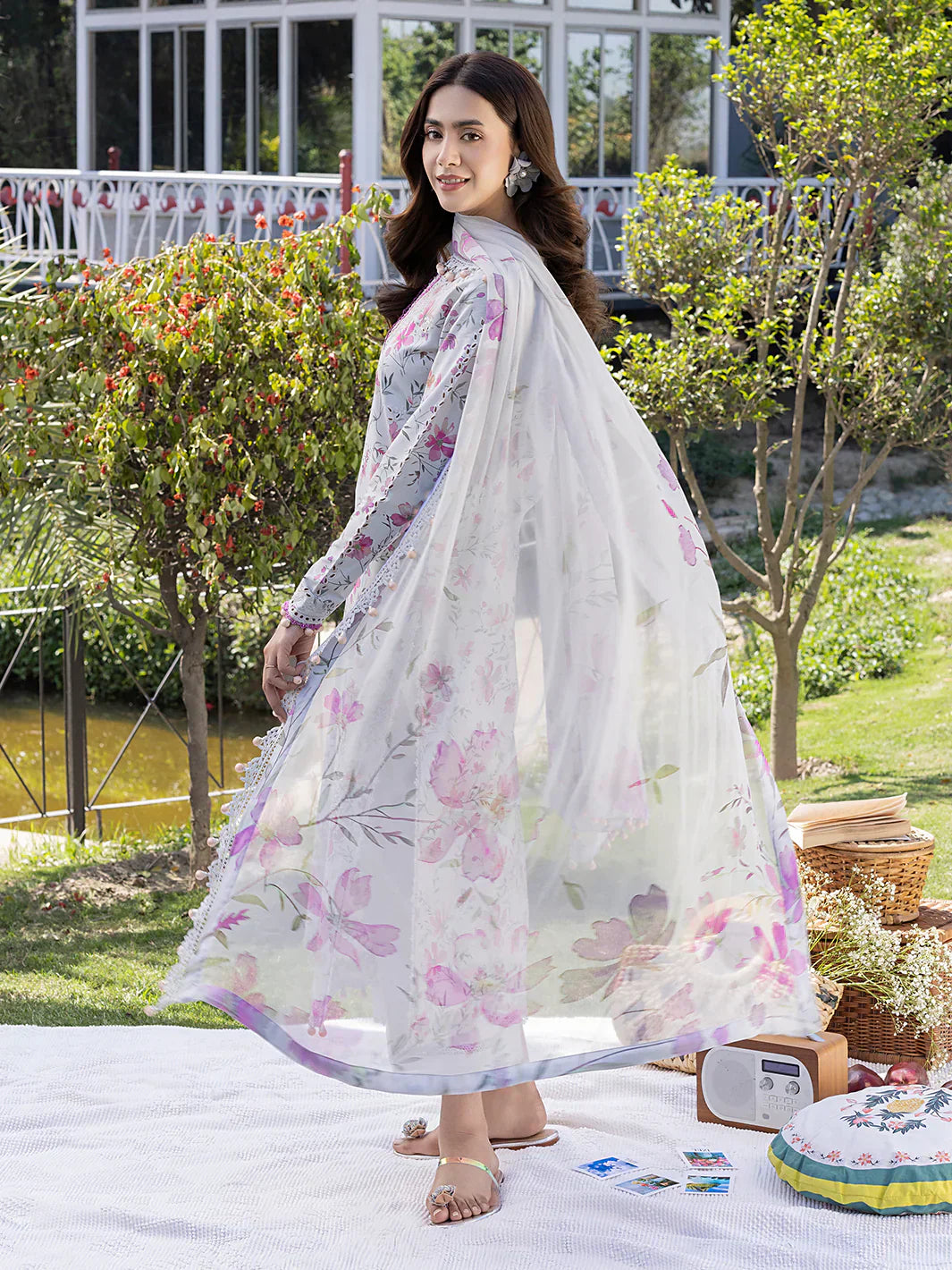 03-Piece Printed Lawn Suit - Ready To Wear