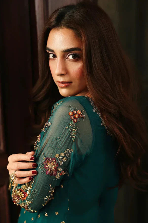 03-Piece Chiffon Suit With Embroidery | Ready To Wear