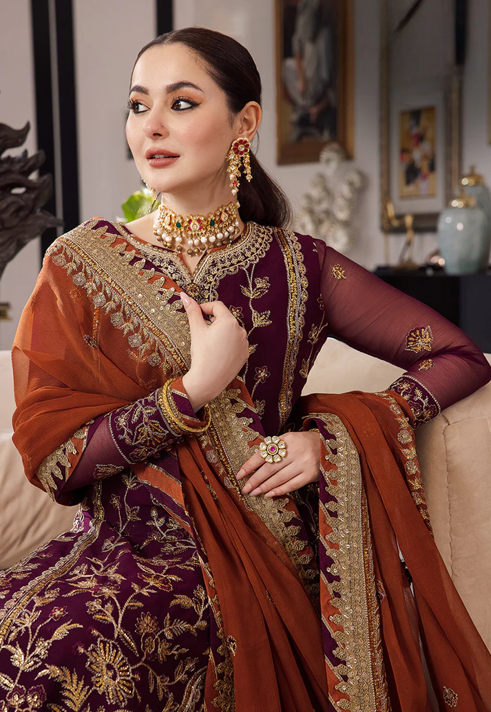 03-Piece Chiffon Suit With Heavy Embroidery - Ready To Wear